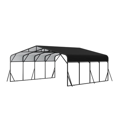 Heavy Duty Carport, All Weather Shelter - Black