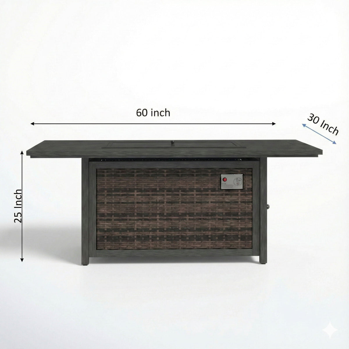 Propane Fire Pit Table - Espresso