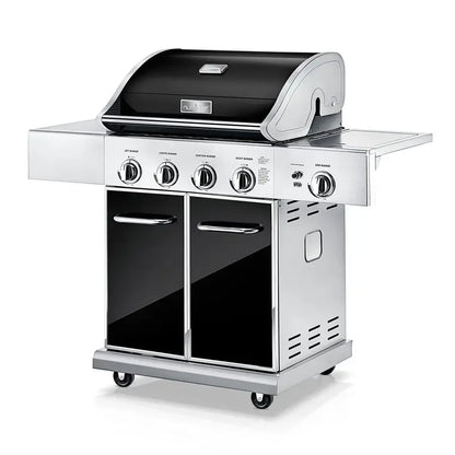 XMSJ HeavyDuty 5 Burner Propane Gas Grill With Electronic Ignition