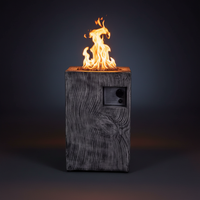 Propane Fire Pit Built for All-Season Warmth, 30000 BTU, Wood-Look Surface, Electronic Ignition